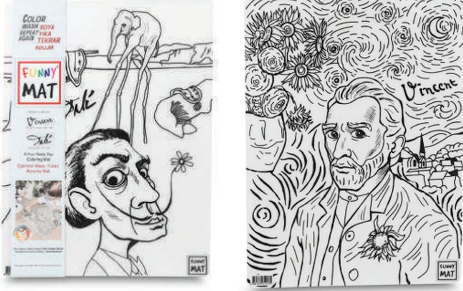 Funny Mat - Vıncent Van Gogh Ve Salvador Dalı 25 X 35 Cm