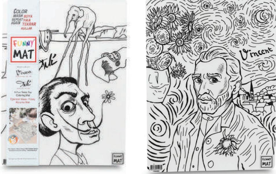 Funny Mat - Vıncent Van Gogh Ve Salvador Dalı 25 X 35 Cm
