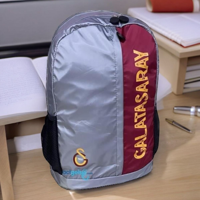 Galatasaray Kaligrafik Baskılı Gri Çanta