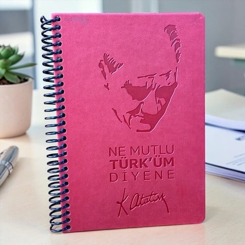 Gıpta Atatürk Spiralli Sert Kapak Defter 17x24 120 Çizgili