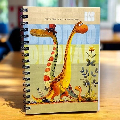 Gıpta Bad Dino Spiralli Karton Kapak Defter A6 80 Çizgili