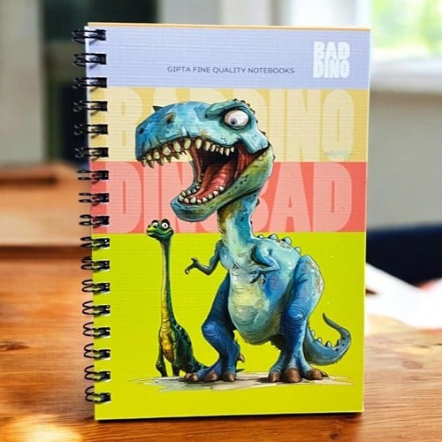 Gıpta Bad Dino Spiralli Karton Kapak Defter A6 80 Çizgili