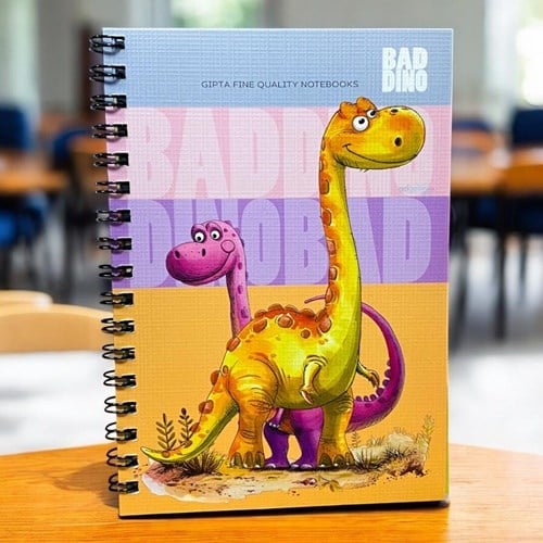 Gıpta Bad Dino Spiralli Karton Kapak Defter A6 80 Çizgili