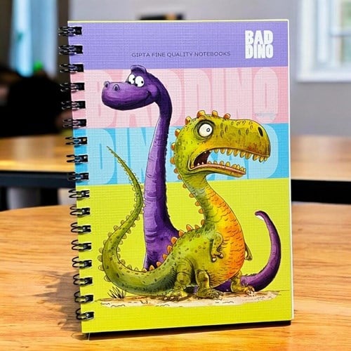 Gıpta Bad Dino Spiralli Karton Kapak Defter A6 80 Çizgili