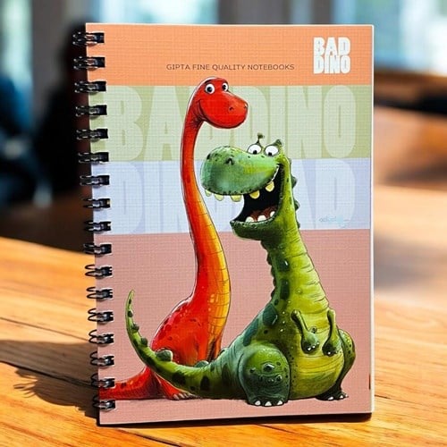 Gıpta Bad Dino Spiralli Karton Kapak Defter A6 80 Çizgili