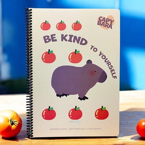 Gıpta Capybara Notes Spiralli Karton Kapak Defter A4 80 Yaprak Çizgili