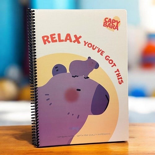 Gıpta Capybara Notes Spiralli Karton Kapak Defter A4 80 Yaprak Çizgili