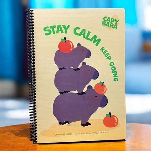 Gıpta Capybara Notes Spiralli Karton Kapak Defter A4 80 Yaprak Çizgili