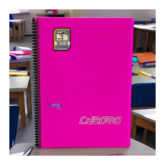 Gıpta Chromo Spralli Defter A4 100 Yaprak Çizgili
