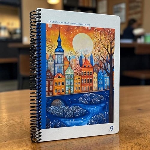 Gıpta City Spiralli Sert Kapak Defter 17x24 80 Çizgili