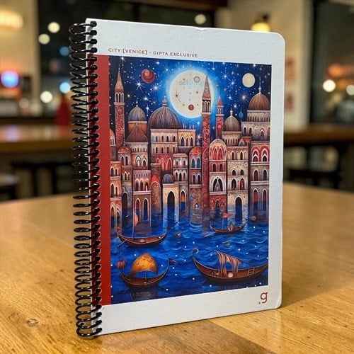 Gıpta City Spiralli Sert Kapak Defter 17x24 80 Çizgili