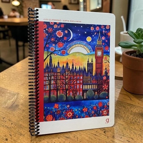 Gıpta City Spiralli Sert Kapak Defter 17x24 80 Çizgili