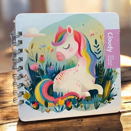 Gıpta Cloudy Spiralli Sert Kapak Defter 16x16 100 Çizgili
