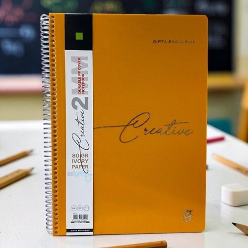 Gıpta Creative Spiralli A4 80 Yaprak Çizgili Ivory Defter