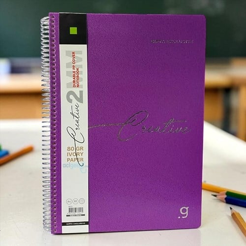 Gıpta Creative Spiralli A4 80 Yaprak Kareli Ivory Defter