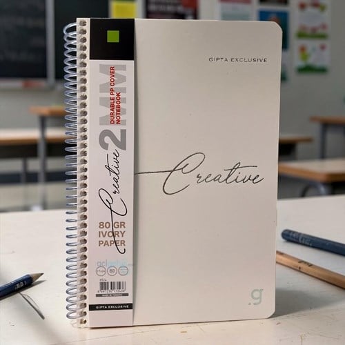 Gıpta Creative Spiralli Defter 17x24 Cm 80 Yaprak Çizgili