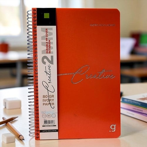 Gıpta Creative Spiralli Defter 17x24 Cm 80 Yaprak Çizgili