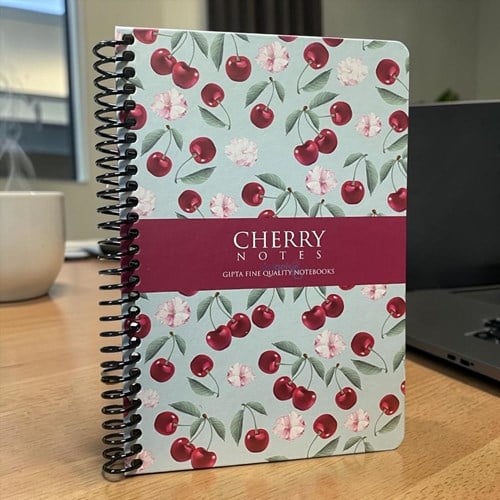 Gıpta Defter Cherry 120 Yaprak Çizgili Spiralli Defter