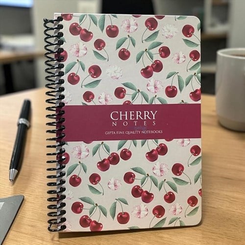 Gıpta Defter Cherry 120 Yaprak Çizgili Spiralli Defter
