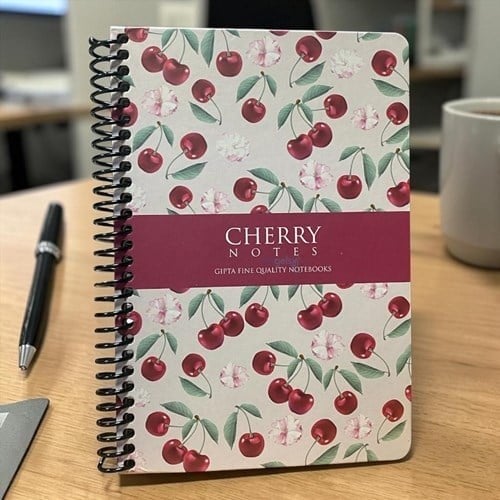 Gıpta Defter Cherry 120 Yaprak Noktalı Spiralli Defter 17x24 Cm
