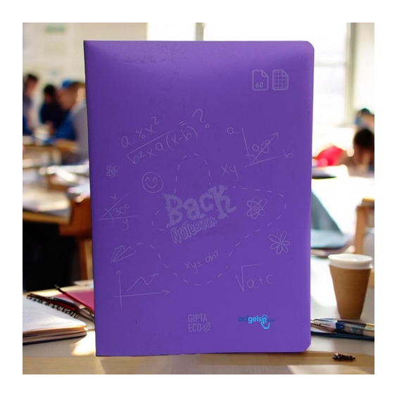 Gıpta Eco Back Dikişli Defter A5 60 Yaprak Kareli