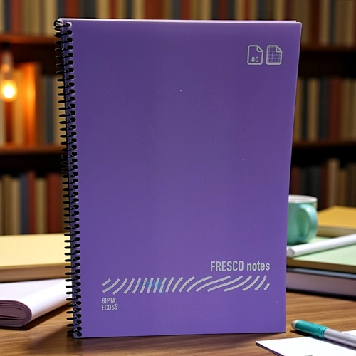 Gıpta Eco Fresco Spralli Pp Kapak Defter A4 80 Yaprak Kareli