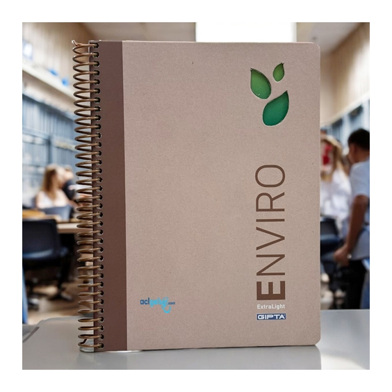 Gıpta Enviro Spralli Sert Kapak Defter A4 120 Yaprak Kareli