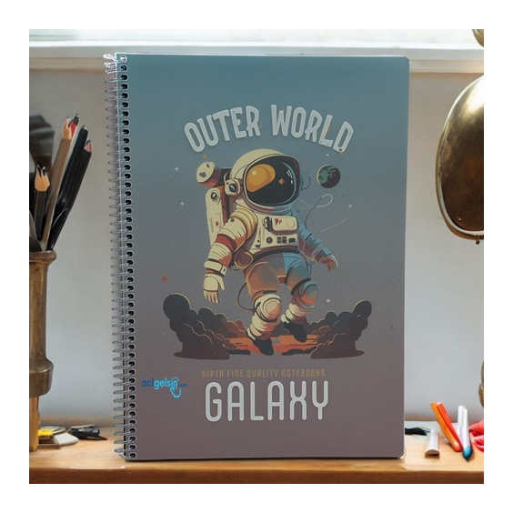 Gıpta Galaxy Spralli Defter A4 80 Yaprak Kareli