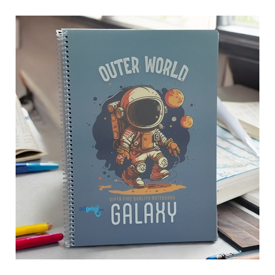Gıpta Galaxy Spralli Defter A4 80 Yaprak Kareli
