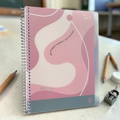 Gıpta Geo Spiralli Ayraçlı Defter 3+1 140 Yaprak