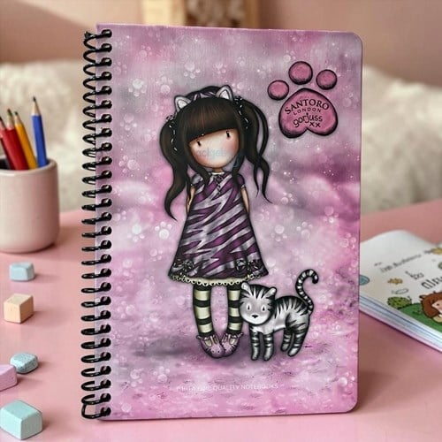 Gıpta Gorjuss Spiralli Sert Kapak Defter 17x27 80 Yp Çizgili