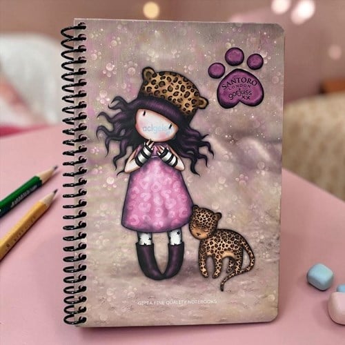 Gıpta Gorjuss Spiralli Sert Kapak Defter 17x27 80 Yp Çizgili