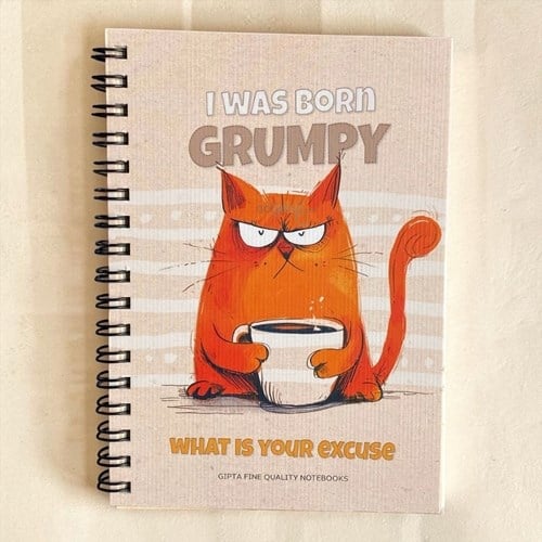 Gıpta Grumpy Notes Spiralli A6 Defter 80 Yaprak Kareli