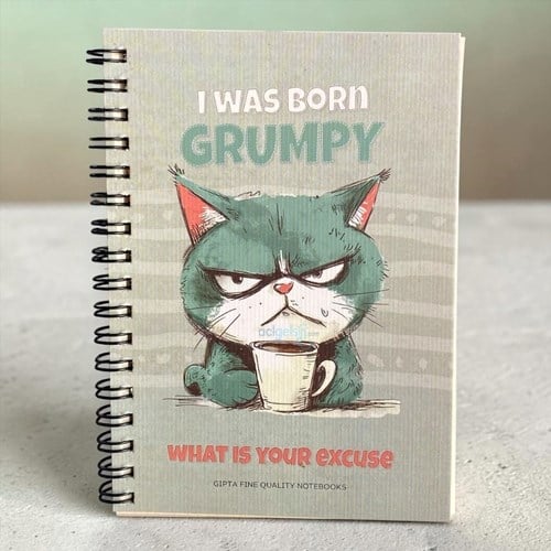 Gıpta Grumpy Notes Spiralli A6 Defter 80 Yaprak Kareli