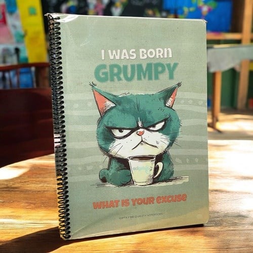 Gıpta Grumpy Notes Spiralli Press Kapak Defter A4 80 Kareli