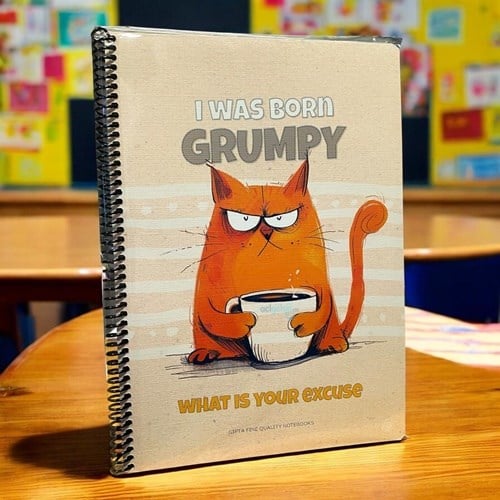 Gıpta Grumpy Notes Spiralli Press Kapak Defter A4 80 Çizgili