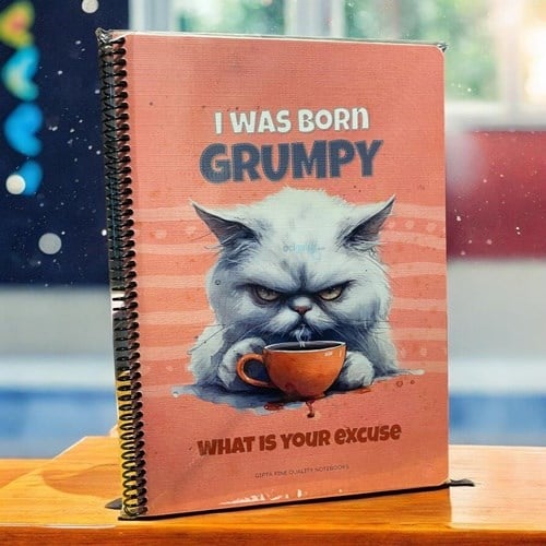 Gıpta Grumpy Notes Spiralli Press Kapak Defter A4 80 Çizgili