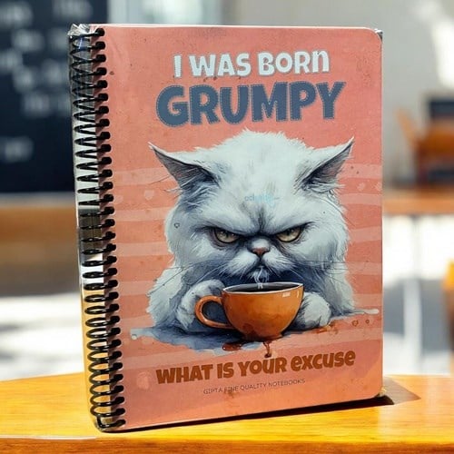 Gıpta Grumpy Notes Spiralli Sert Kapak Defter A5 100 Çizgili