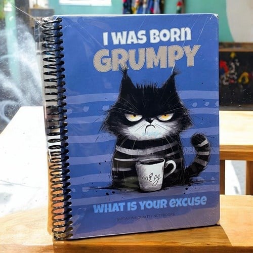 Gıpta Grumpy Notes Spiralli Sert Kapak Defter A5 100 Çizgili