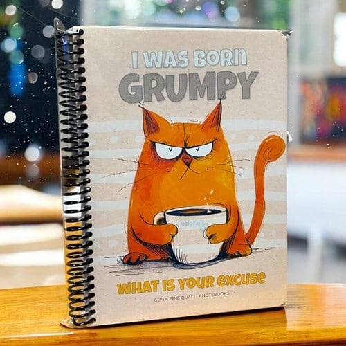 Gıpta Grumpy Notes Spiralli Sert Kapak Defter A5 100 Çizgili