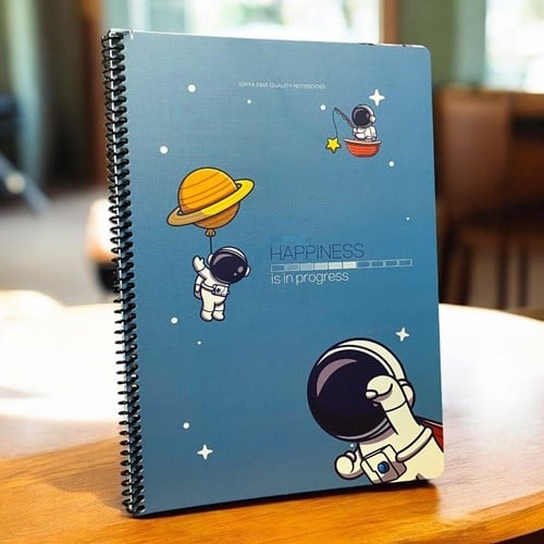 Gıpta Happiness Spiralli Karton Kapak Defter A4 80 Yaprak Çizgili