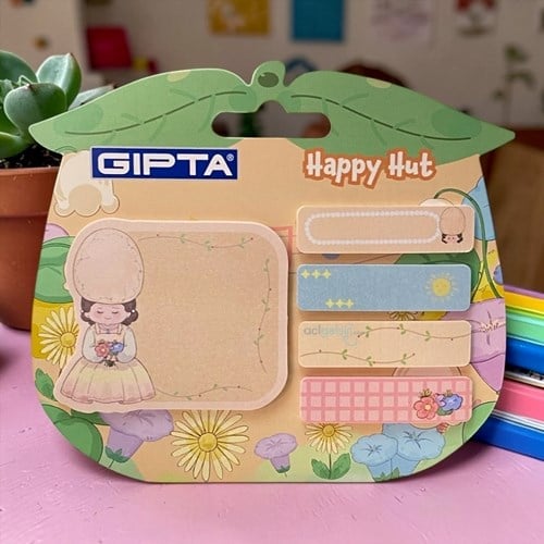 Gıpta Happy Hut Yapışkanlı Not Kağıdı 5 Desenli