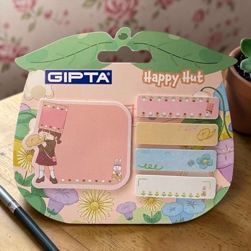 Gıpta Happy Hut Yapışkanlı Not Kağıdı 5 Desenli