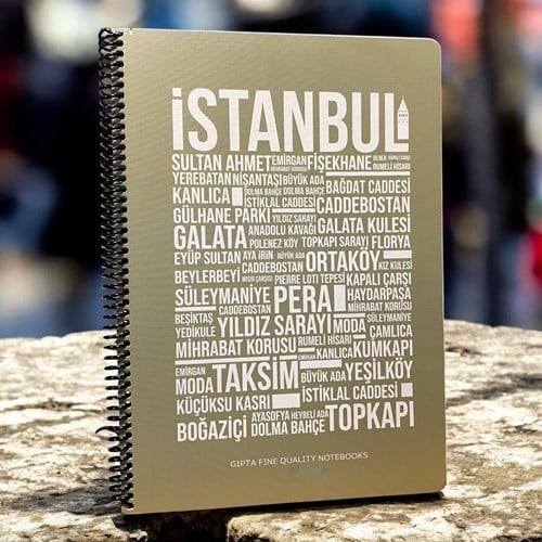 Gıpta İstanbul Spiralli Karton Kapak Defter A4 80 Çizgili