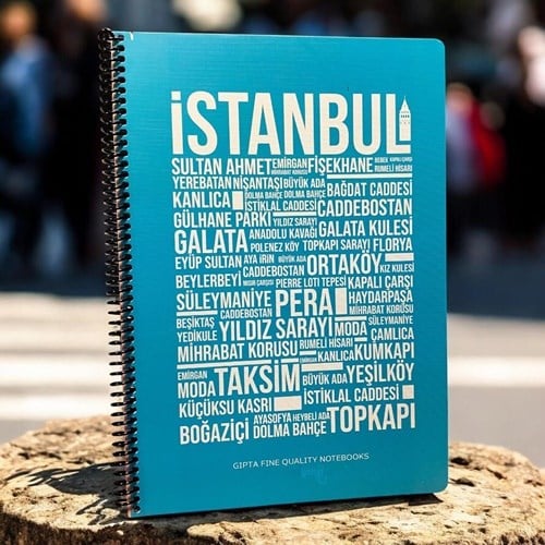 Gıpta İstanbul Spiralli Karton Kapak Defter A4 80 Çizgili