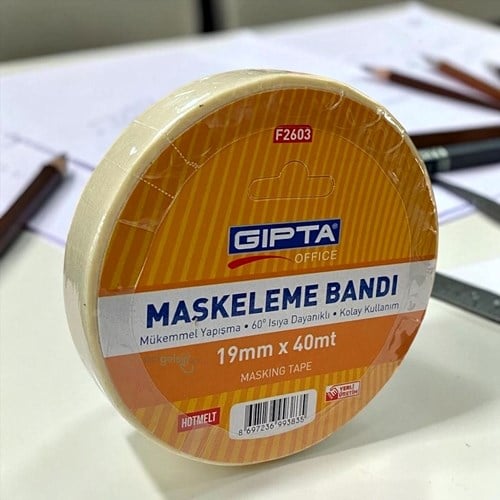 Gıpta Kağıt Bant Maskeleme Bandı 19mmx40mt