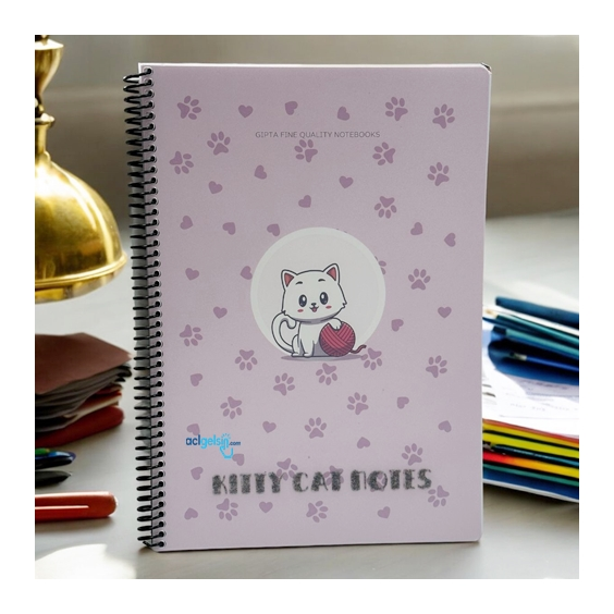 Gıpta Kitty Cat Spralli Defter A4 80 Yaprak Çizgili