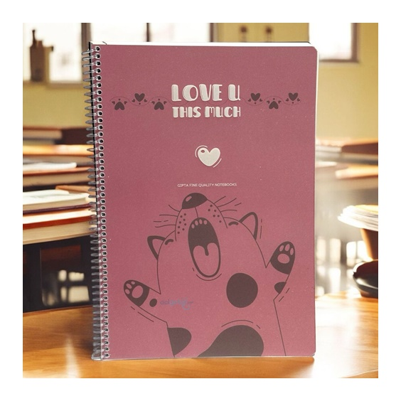 Gıpta Love U Spralli Defter A4 80 Yaprak Kareli