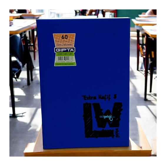 Gıpta Lw Ekstra Hafif Dikişli Defter A5 60 Yaprak Kareli