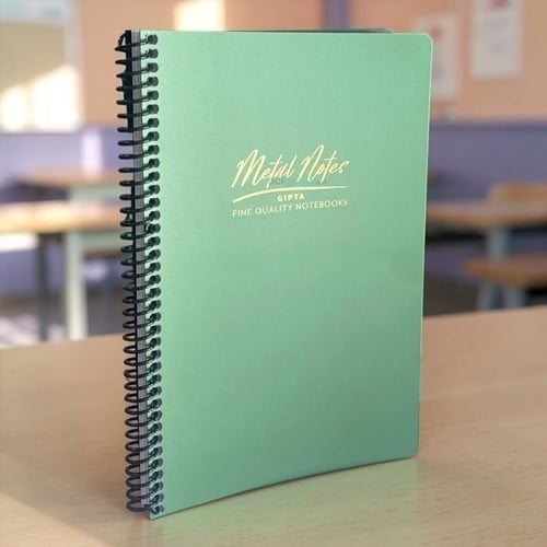 Gıpta Metal Notes Spiralli Pp Kapak Defter 17x24 Cm 80 Yaprak Çizgisiz